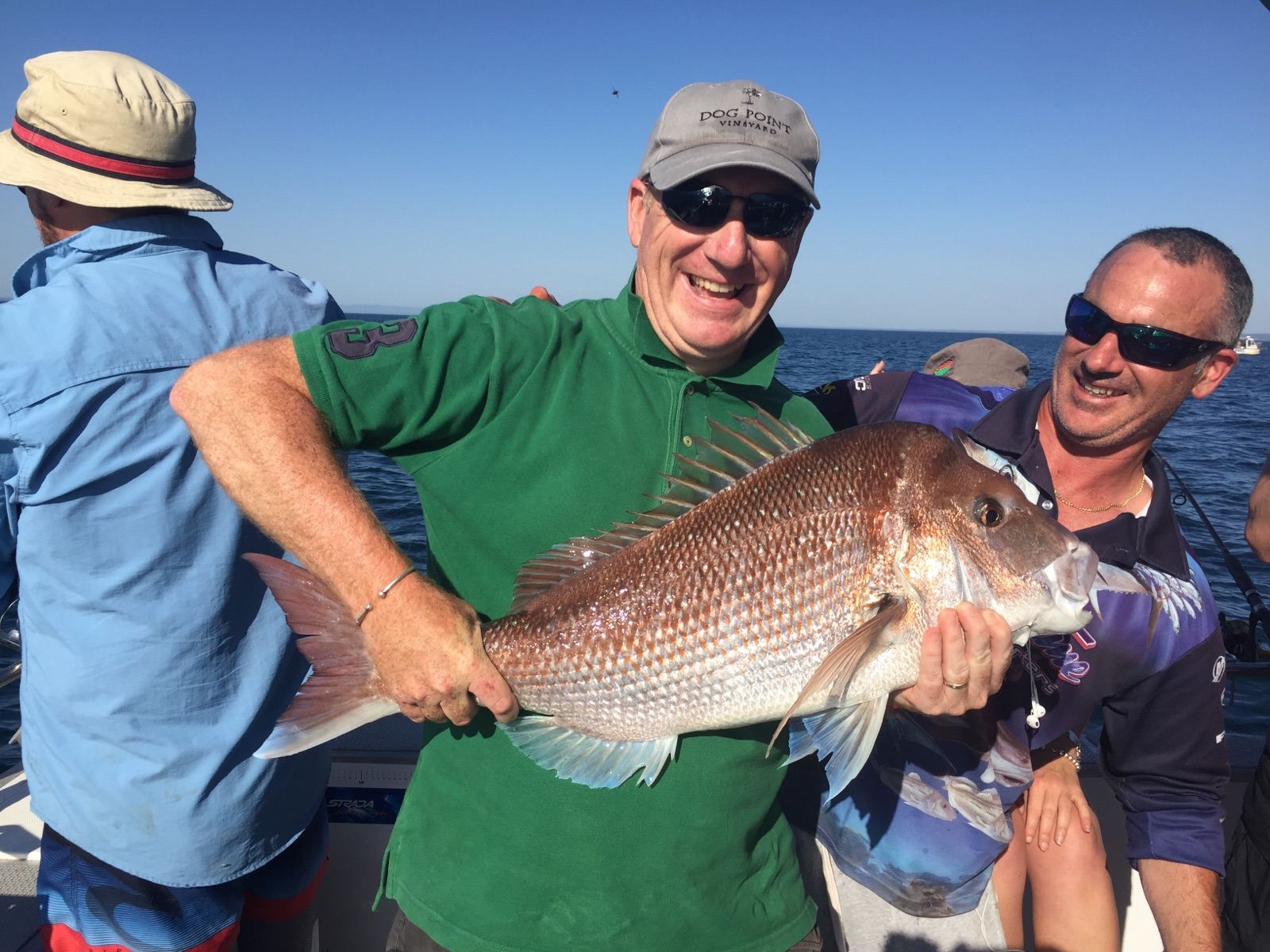 A large Port Phillip Bay snapper held aboard the charter