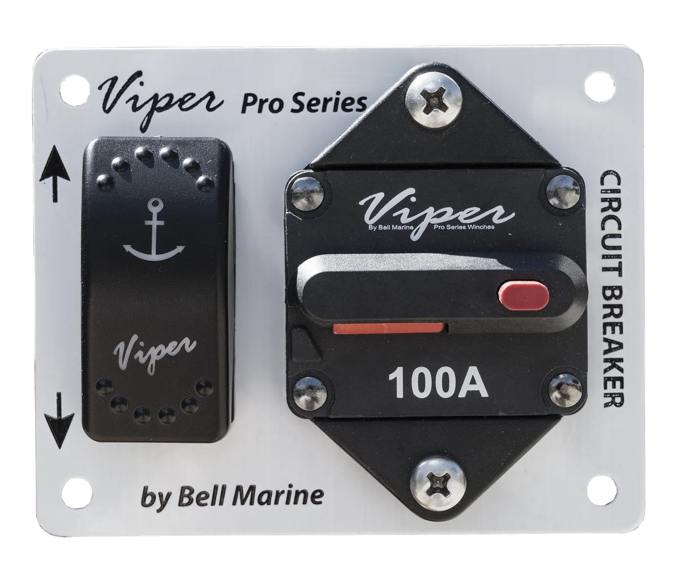 Combo Led Up/Down Momentary Switch & 100A Circuit Breaker Plus Alloy Face Place