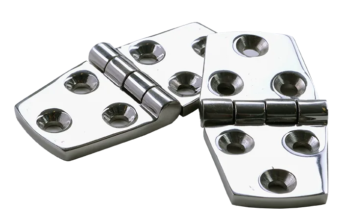 Heavy Duty S/S Polished Hinges 75mm X 38mm Pair