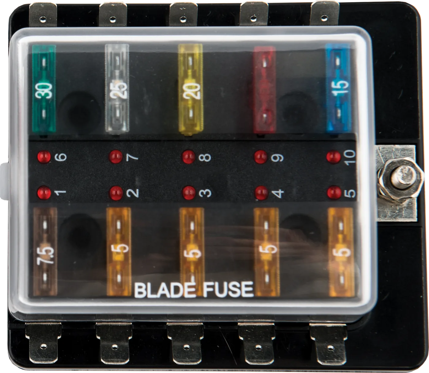 10 Gang Blade Fuse Holder For Marine Use